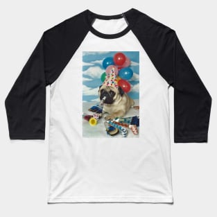 Birthday Pug Dog Baseball T-Shirt